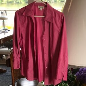 Pink button up blouse